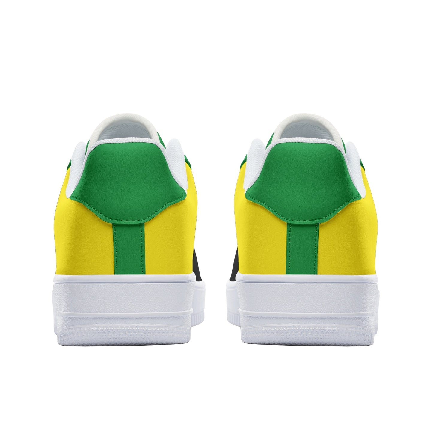 Rasta Lion Sneakers, Lion Head, Jamaica Colors, AF1 inspired, Unisex Low Top Leather Sneakers