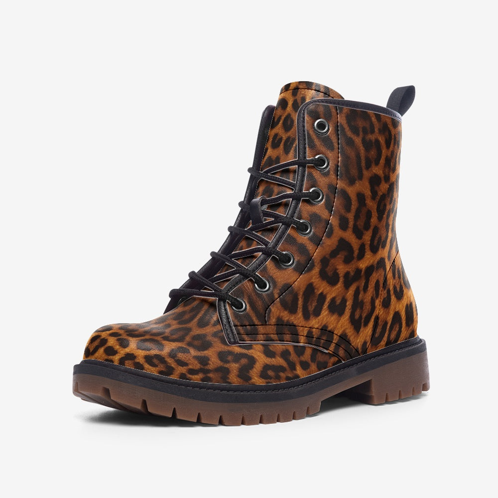 Leopard Comba Boots, Casual Leather Lightweight boots MT