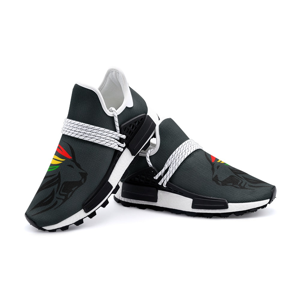 Rasta Lion Sneakers, Löwenkopf, Jamaika-Farben, Reggae-Vibes, Unisex Leichter Sneaker S-1