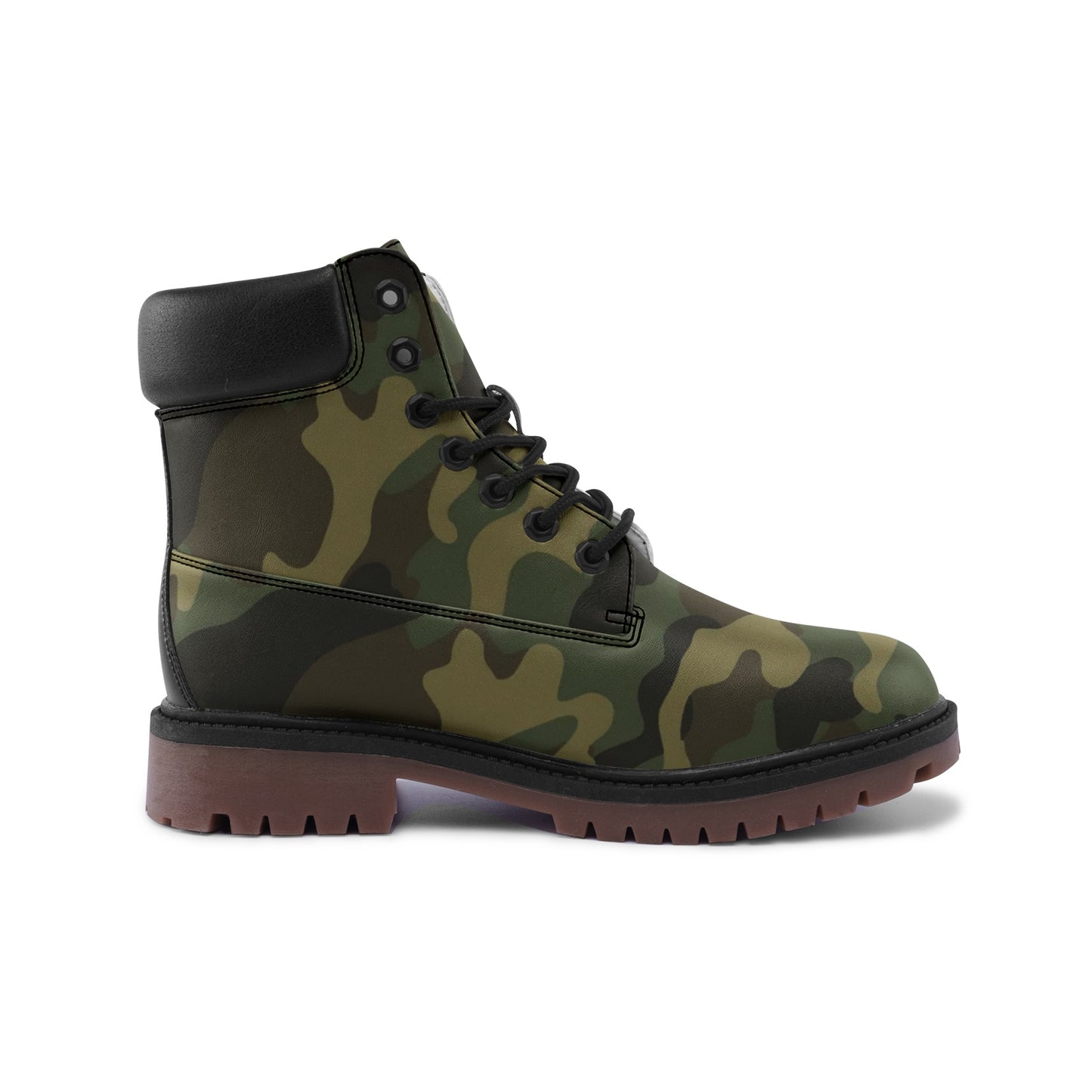 Camo Combat Boots , Green Camouflage Boots, Military Shoes, Army, Men Women Gift, Premium Lightweight Microfiber Leather Chukka Boots