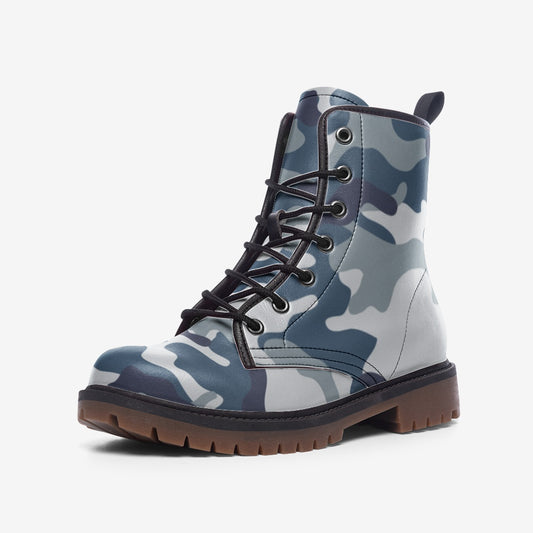 Blue Camo Military Casual Leather Lightweight boots MT