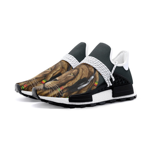 Rasta Lion Sneakers, Lion Head, Jamaica Colors, Reggae Vibes, Unisex Lightweight Sneaker S-1