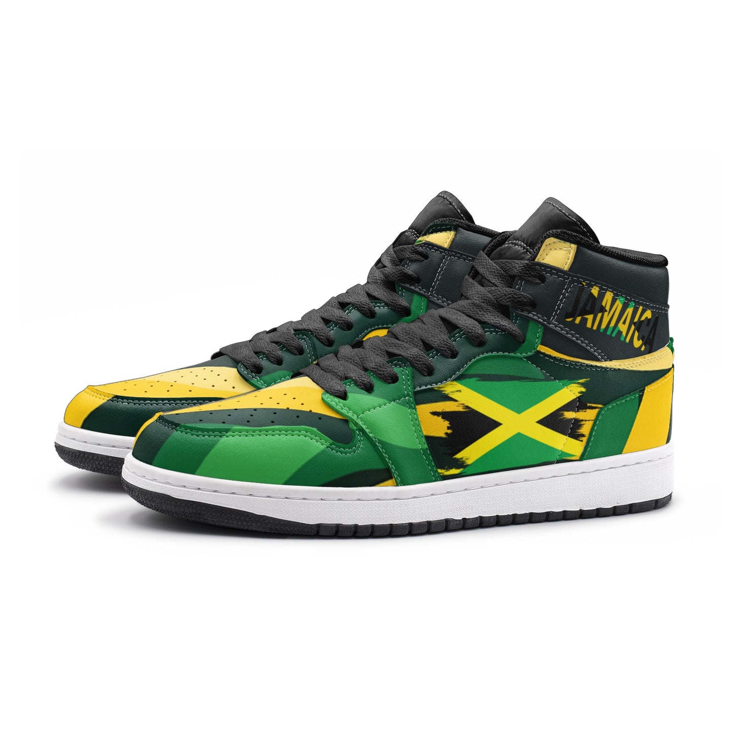 Jamaica Flag High Top Shoes,  Rasta Sneakers, Custom Shoes, Jamaican, Unisex Sneaker TR