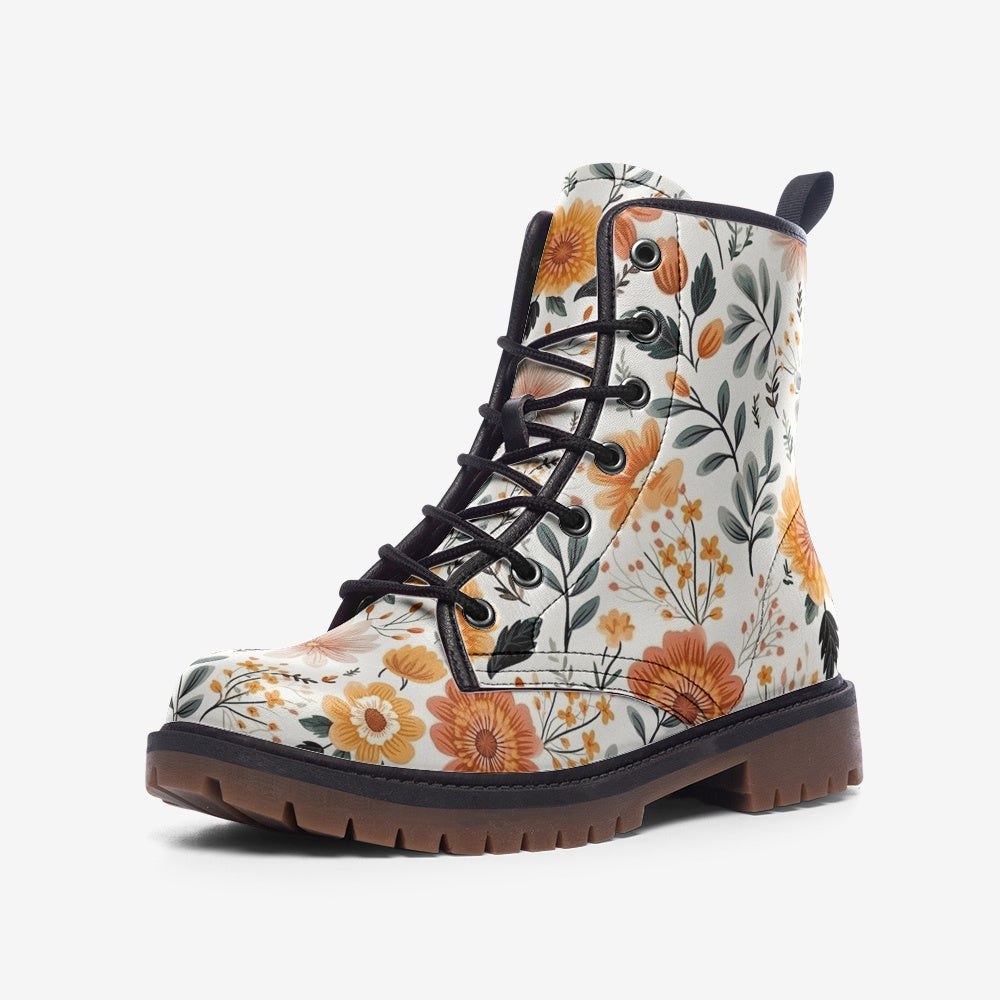 Floral Casual Leather Lightweight boots MT