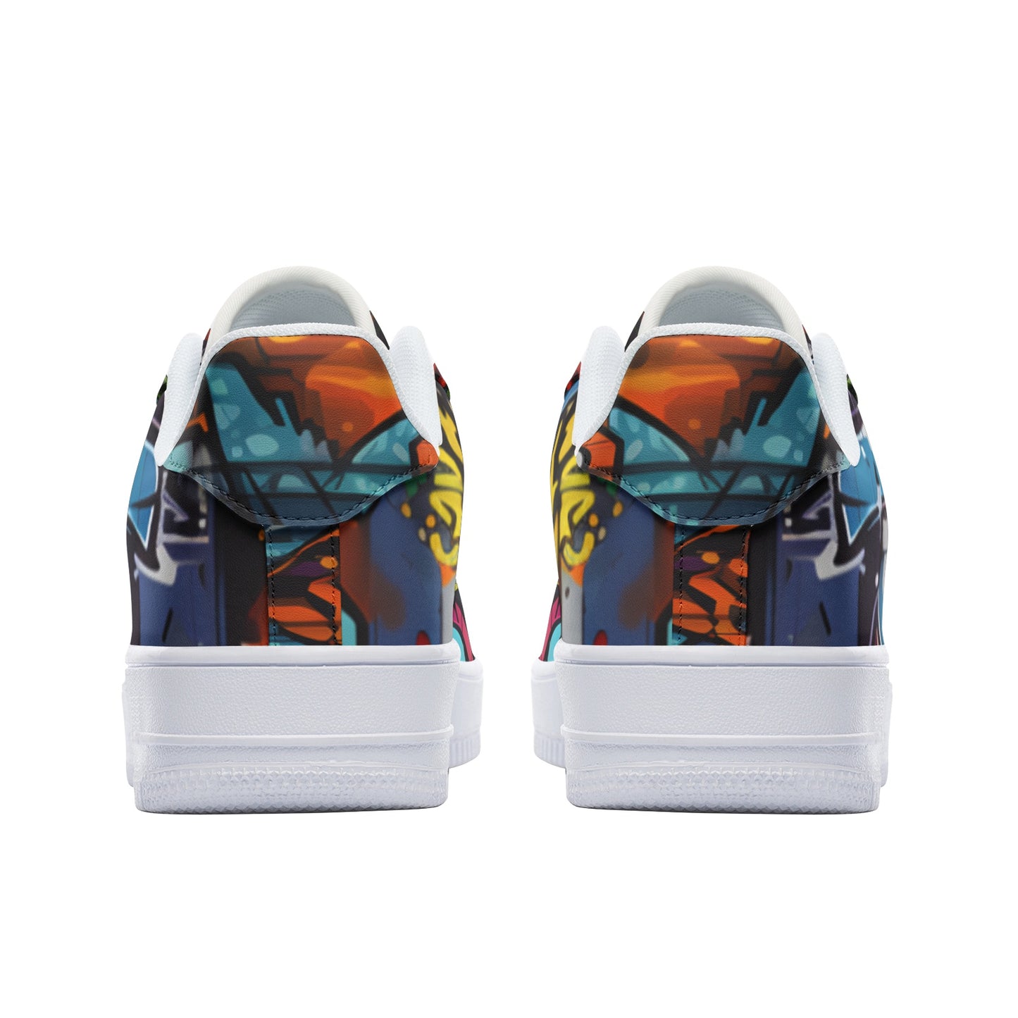 Graffiti Sneakers, Graffiti Drips Street Wall Art Paiting, Unisex Low Top Leather Sneakers