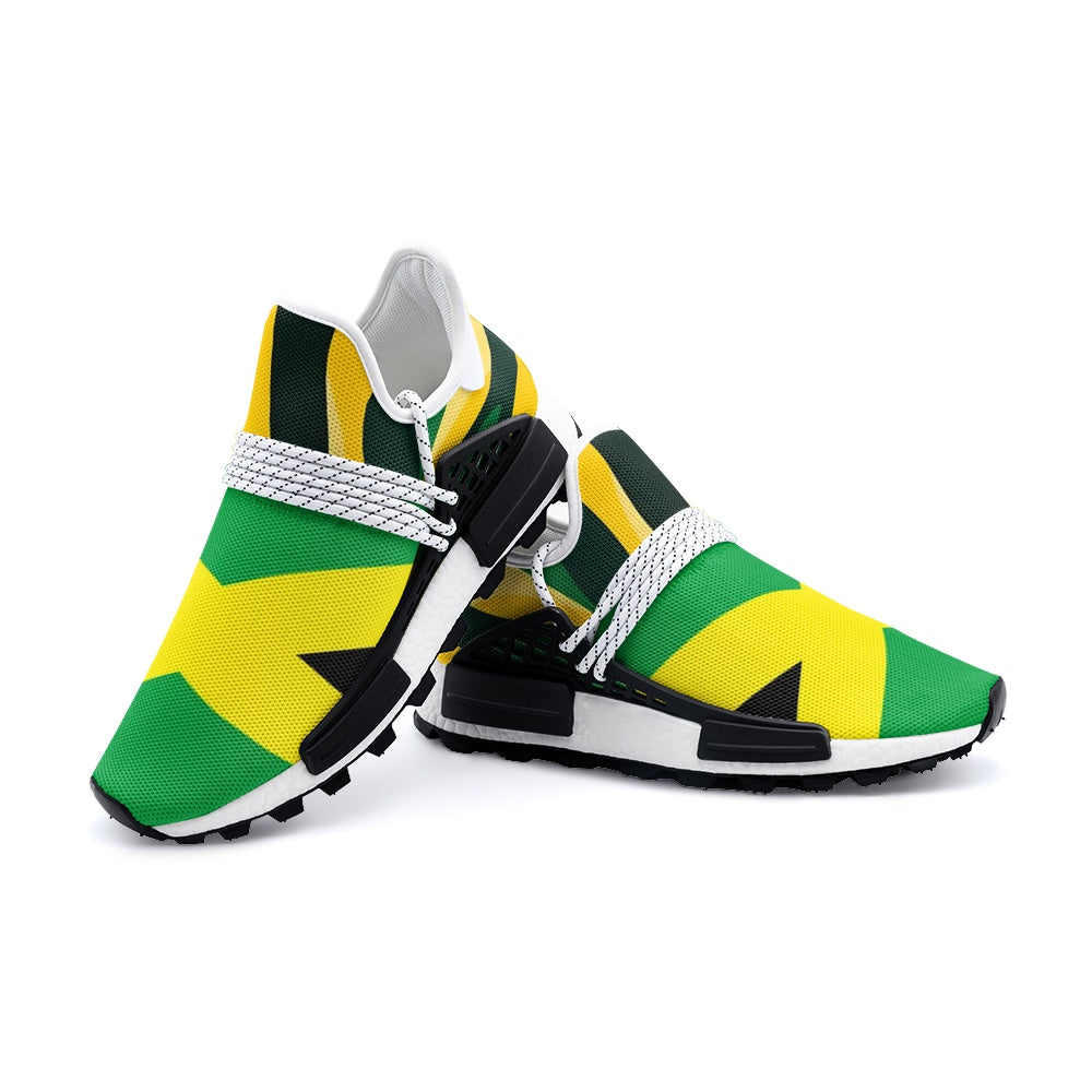 Jamaica Running Shoes |  Jamaica Flag Print Sneakers | Proud Jamaican National Day Shoes , Unisex Lightweight Sneaker S-1