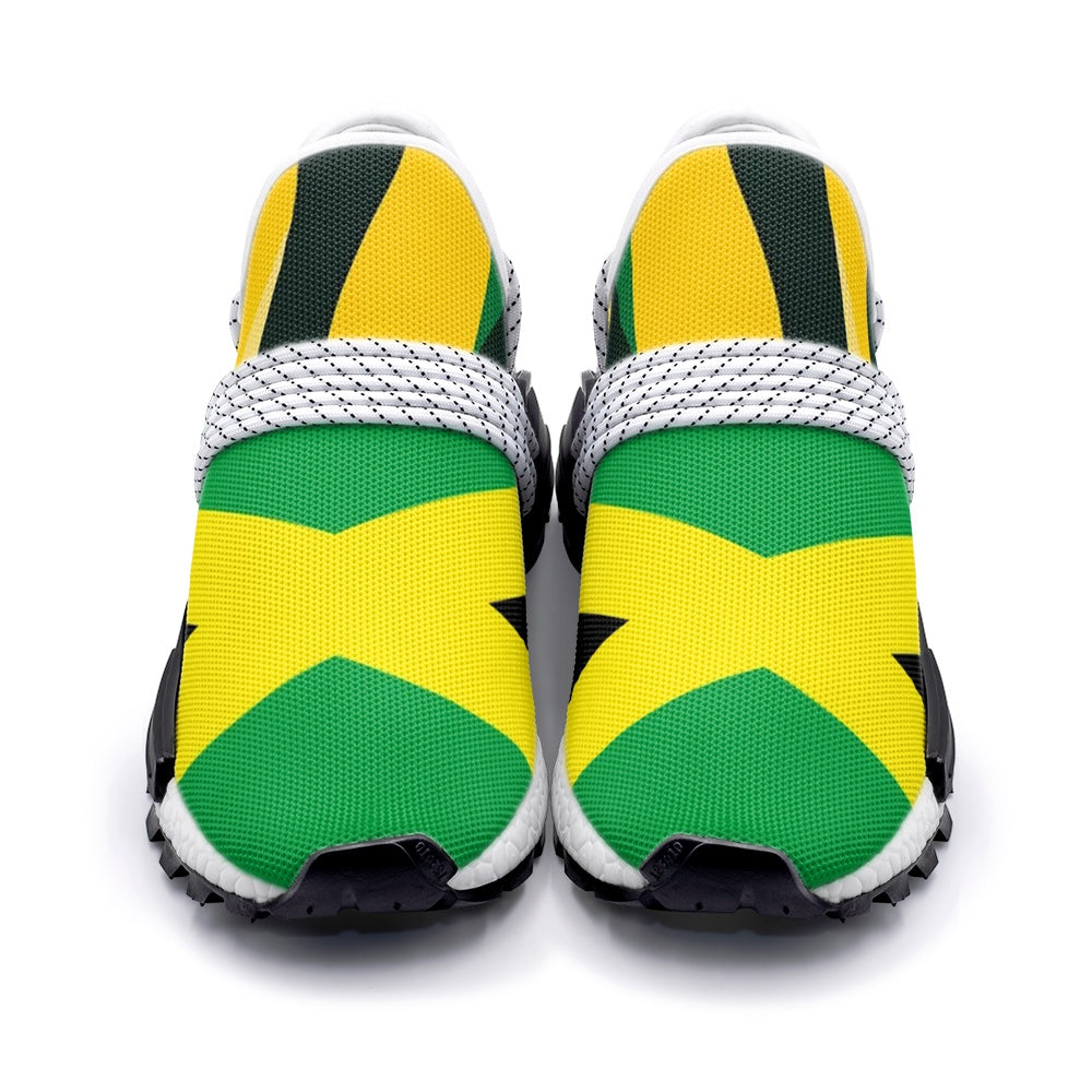 Jamaica Running Shoes |  Jamaica Flag Print Sneakers | Proud Jamaican National Day Shoes , Unisex Lightweight Sneaker S-1