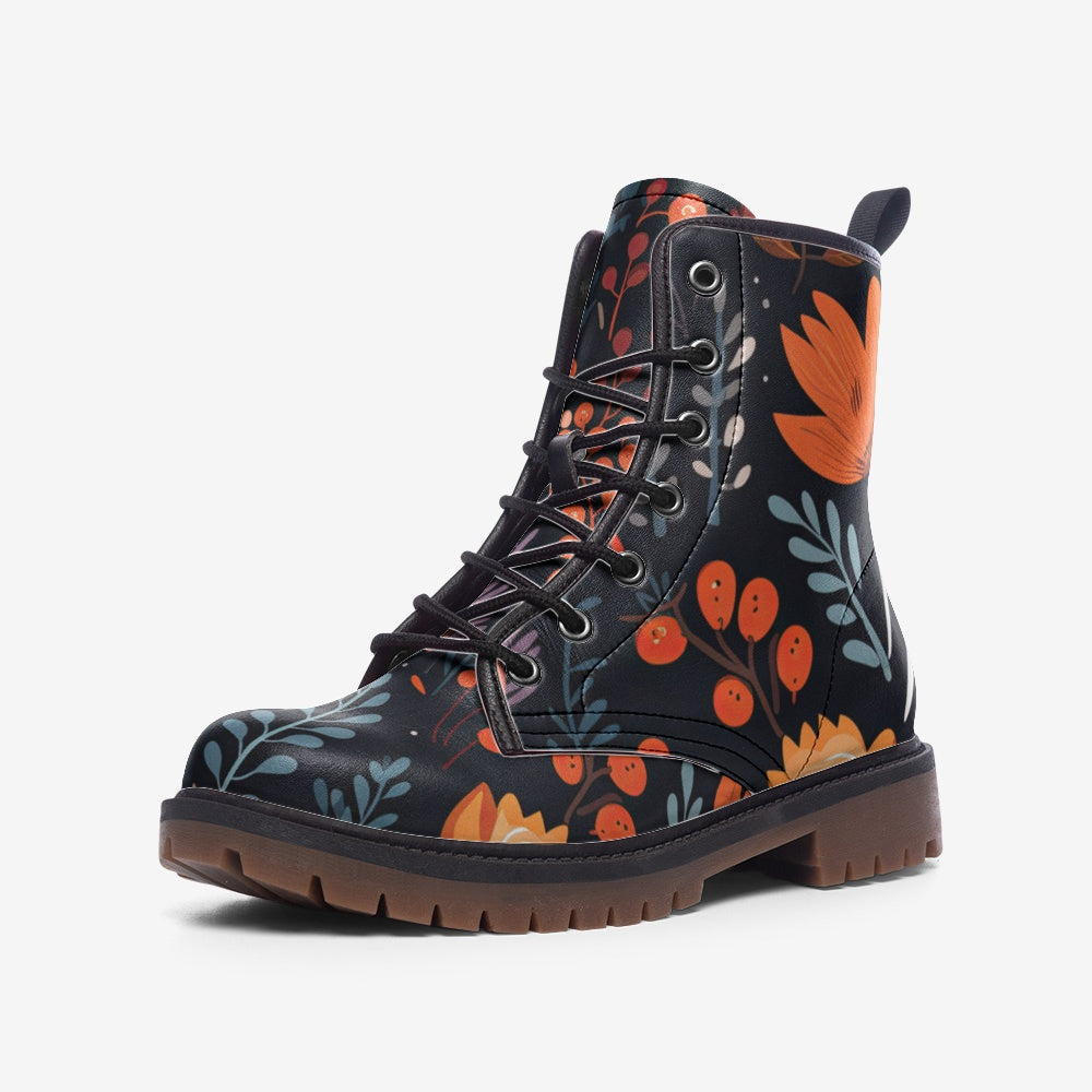 Floral Casual Leather Lightweight boots MT