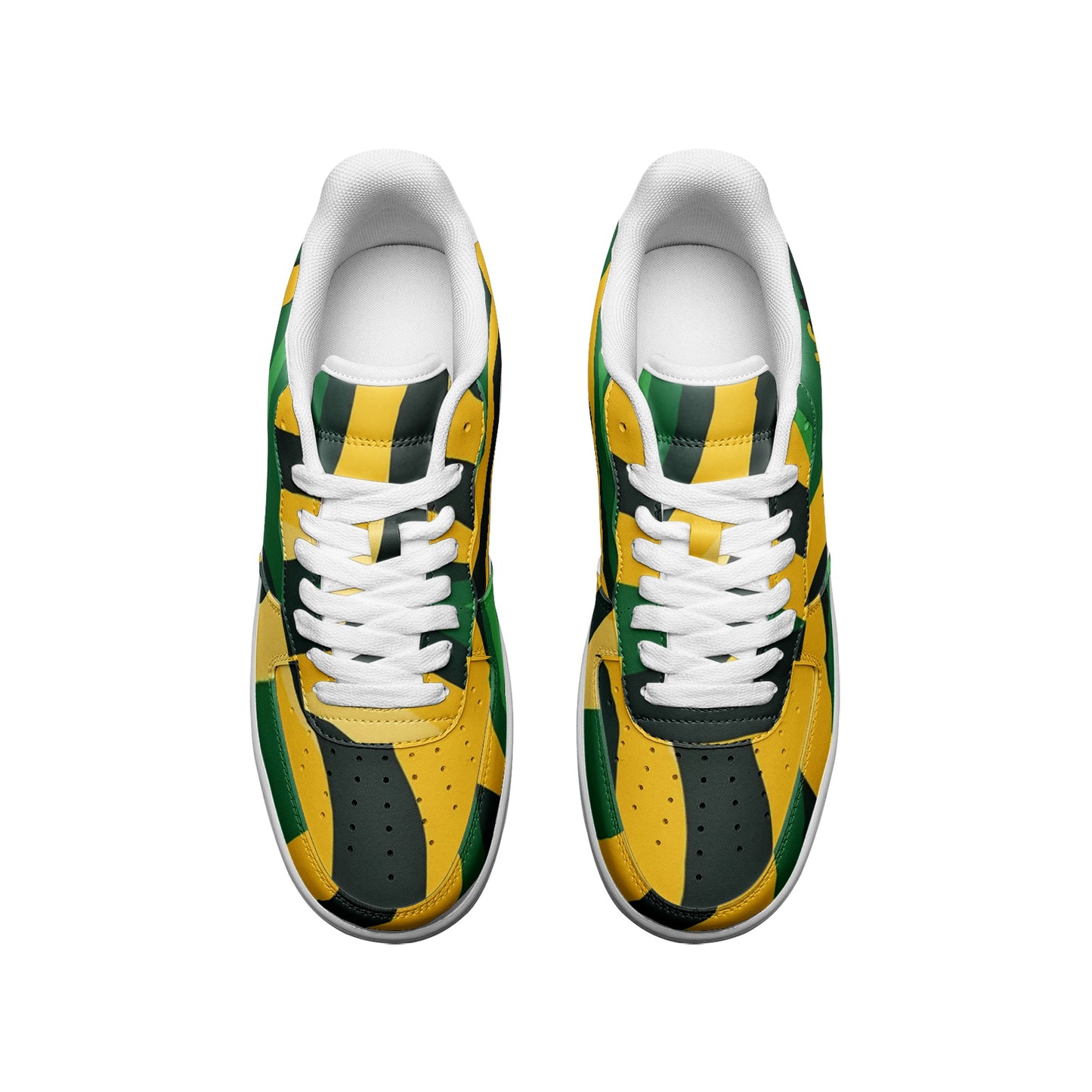 Jamaica Flag Shoes, Rasta Sneakers, Custom Shoes, Jamaican, Unisex Low Top Leather Sneakers