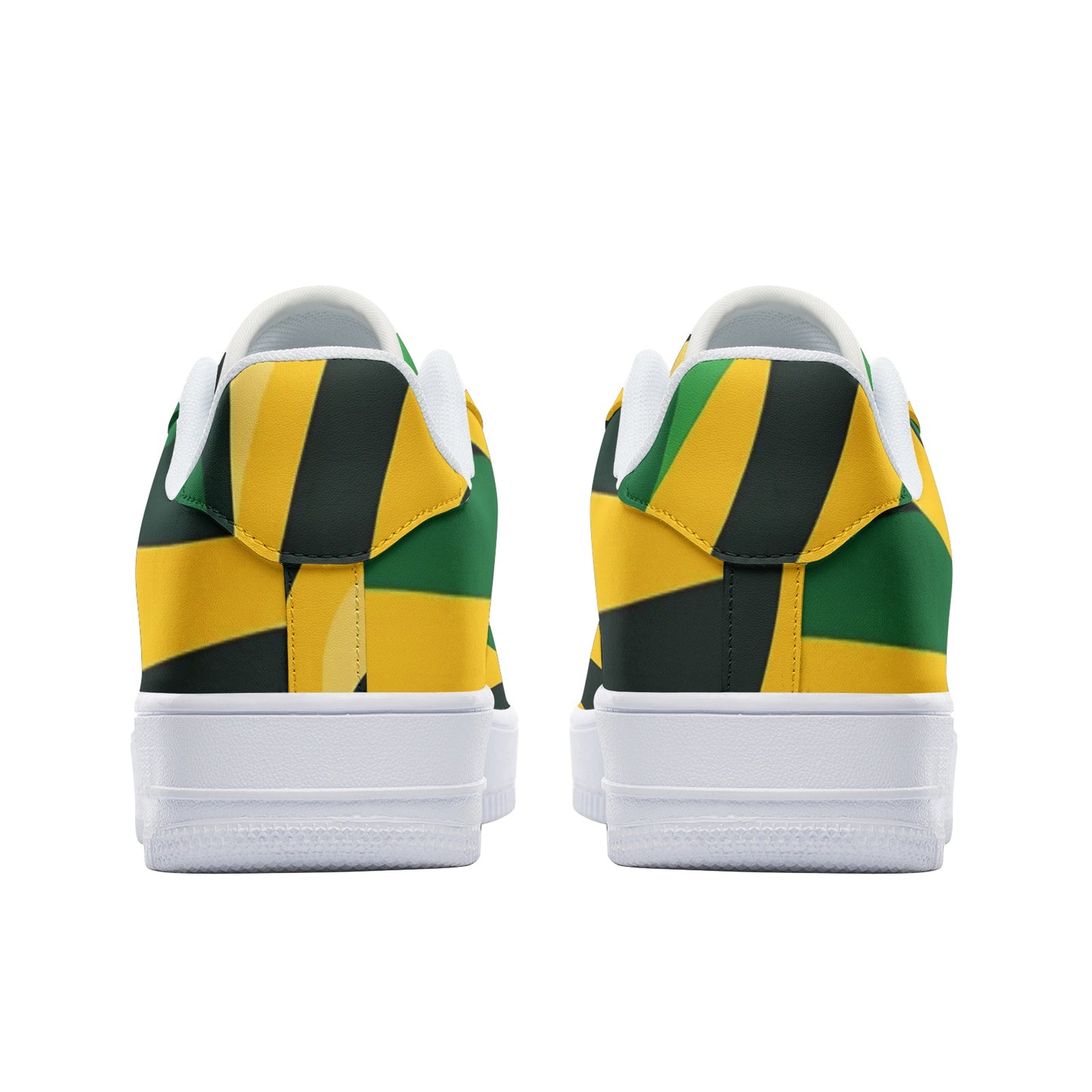 Jamaica Flag Shoes, Rasta Sneakers, Custom Shoes, Jamaican, Unisex Low Top Leather Sneakers