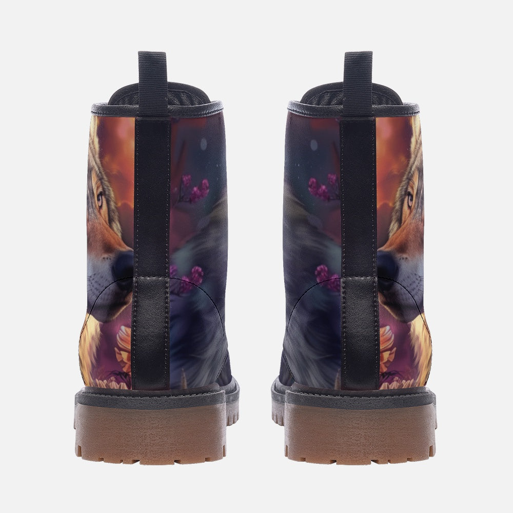 Floral Wolf Casual Leather Lightweight boots MT