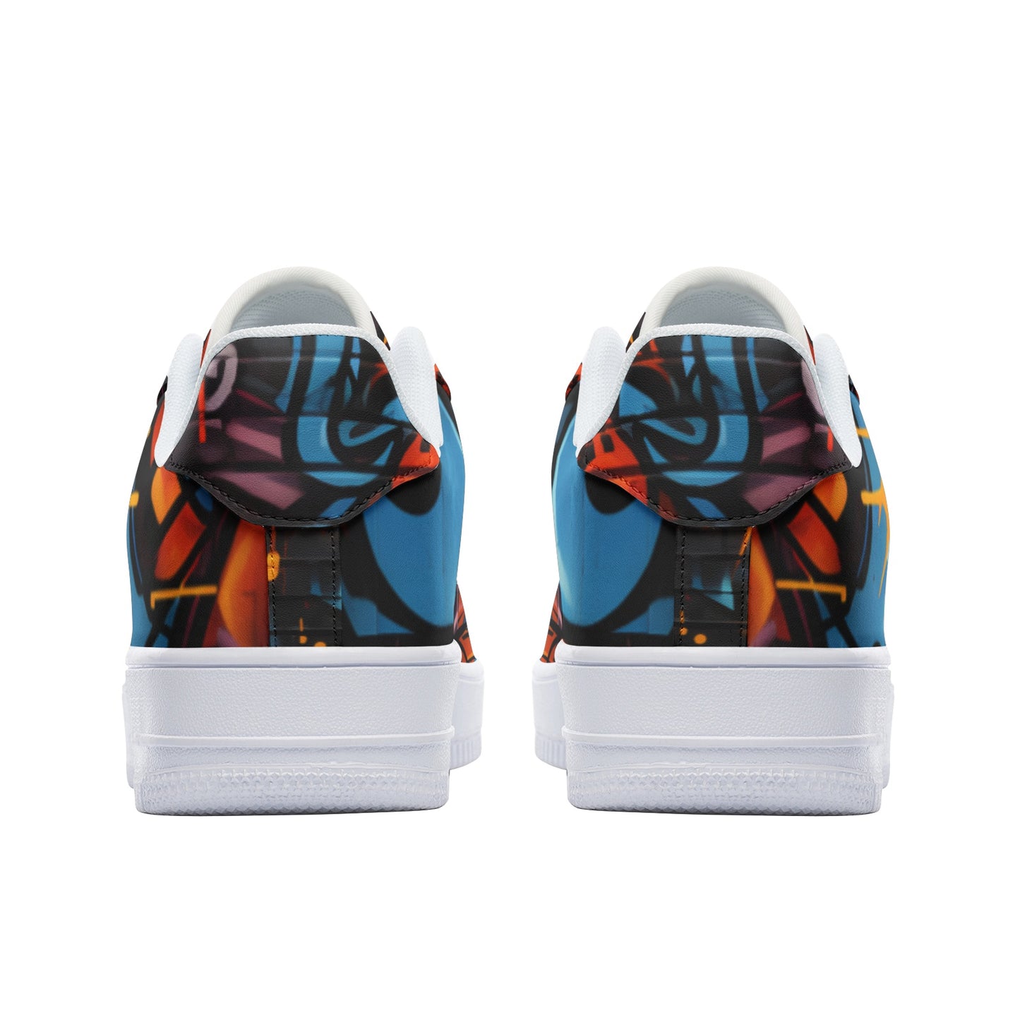 Graffiti Sneakers, Graffiti Drips Street Wall Art Paiting, Unisex Low Top Leather Sneakers