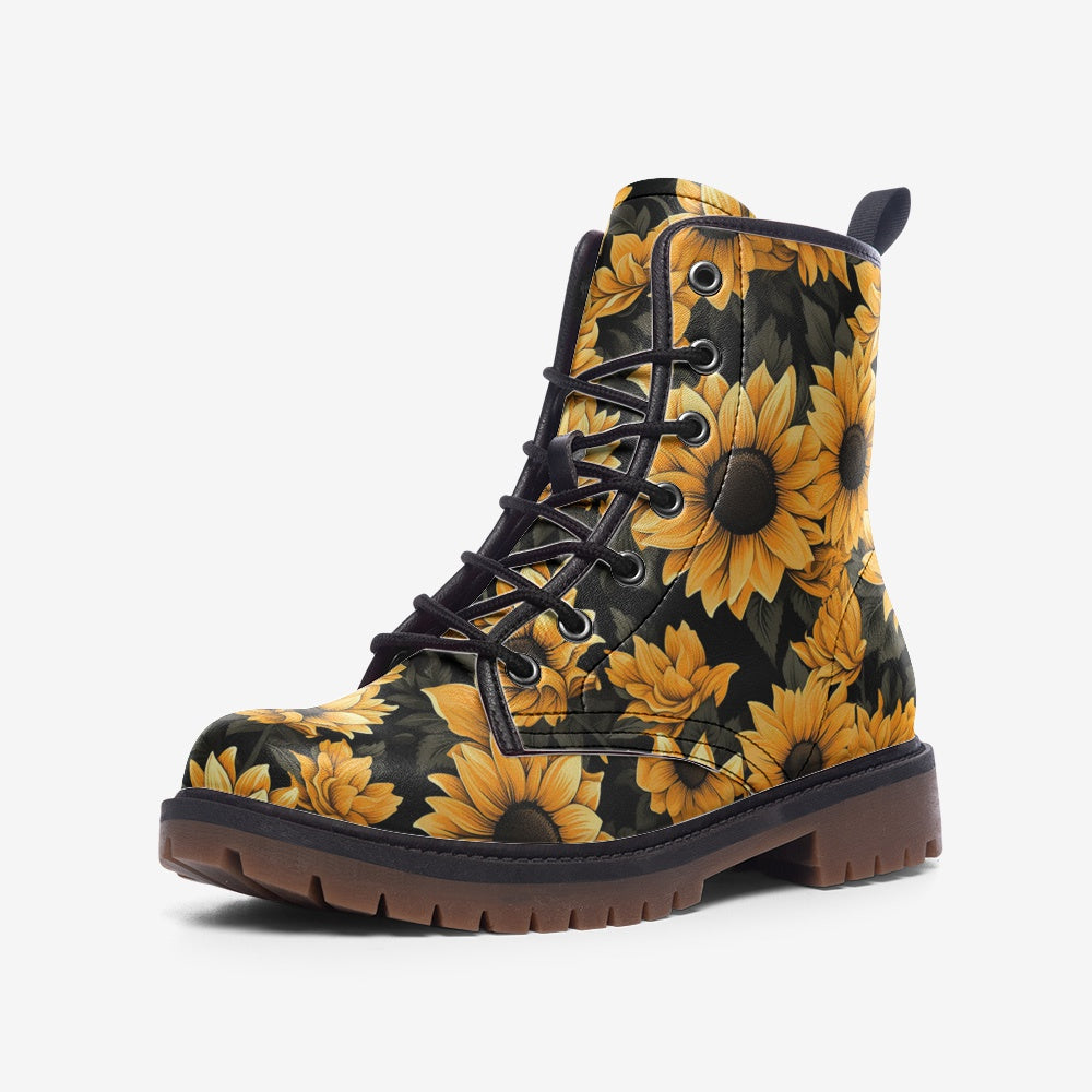 Sunflower Combat Boots, Lässige, leichte Lederstiefel MT