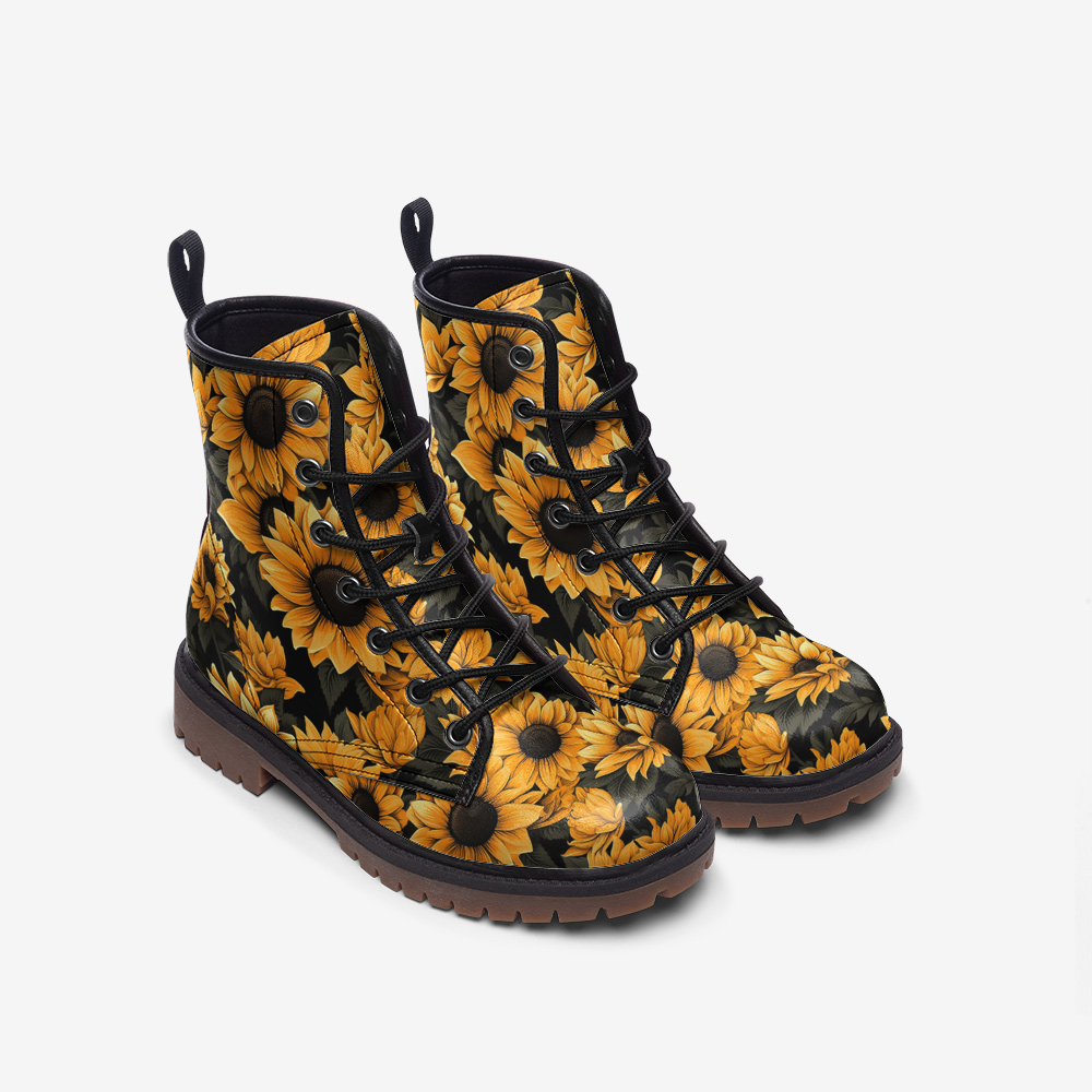 Sunflower Combat Boots, Lässige, leichte Lederstiefel MT