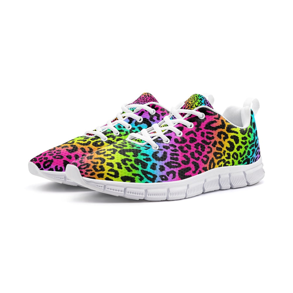 Regenbogen Leopard Sneakers, Unisex Leichte Sneaker, Sportliche Sneakers