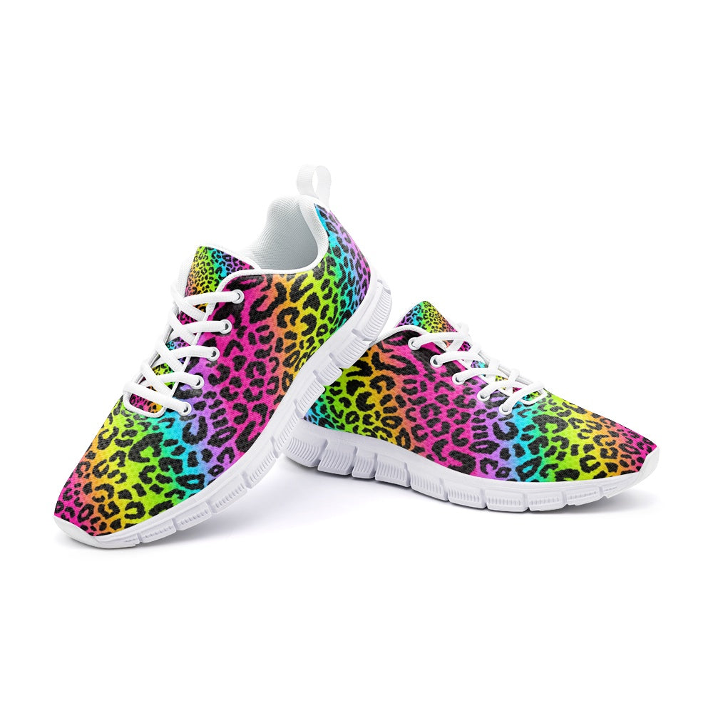 Regenbogen Leopard Sneakers, Unisex Leichte Sneaker, Sportliche Sneakers