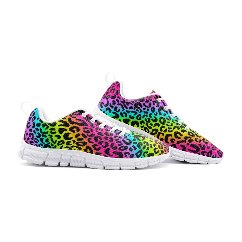 Regenbogen Leopard Sneakers, Unisex Leichte Sneaker, Sportliche Sneakers