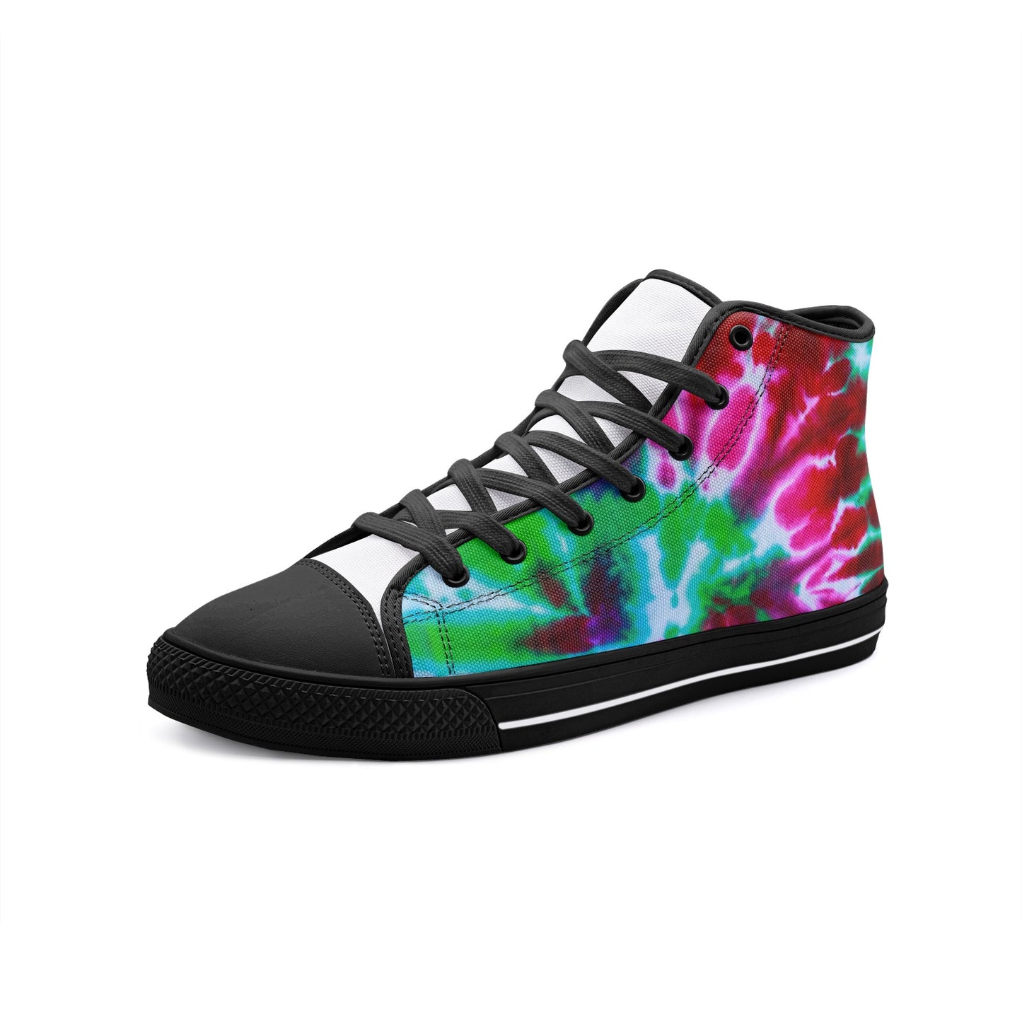 Tie Dye Sneakers, Unisex High Top Canvas Shoes