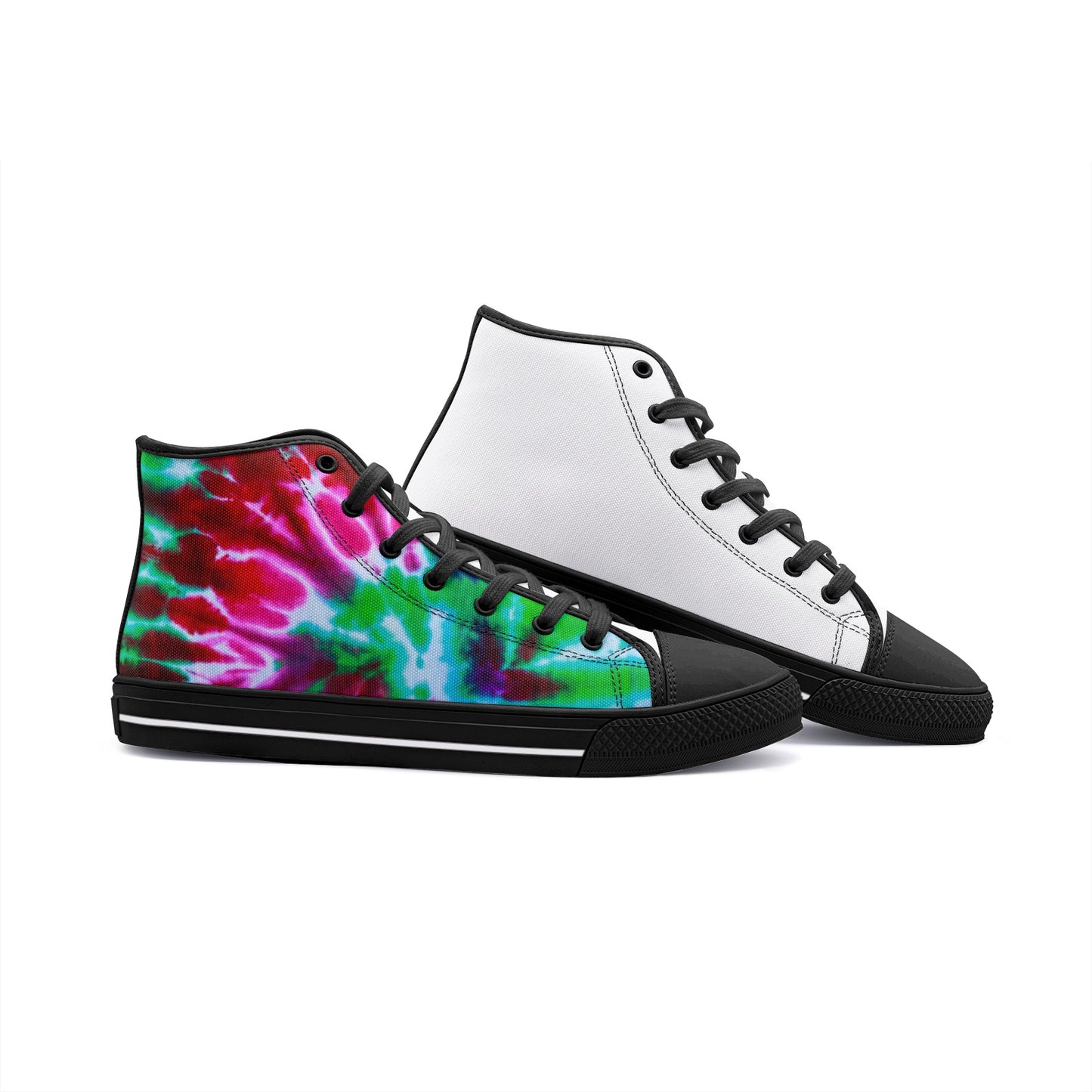 Tie Dye Sneakers, Unisex High Top Canvas Shoes