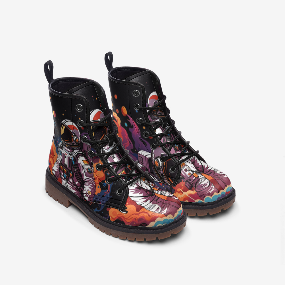 Space Combat Boots, Astronaut Boots, Vegan Leather, Casual Lightweight boots MT