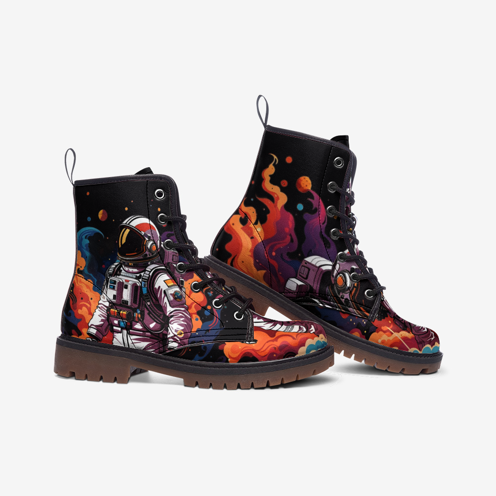 Space Combat Boots, Astronaut Boots, Vegan Leather, Casual Lightweight boots MT